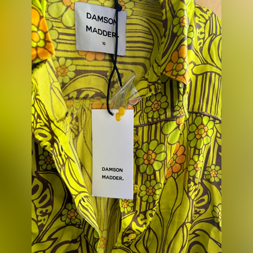 Damson Madder Floral Print Button-Up Top - Picture 6 of 6